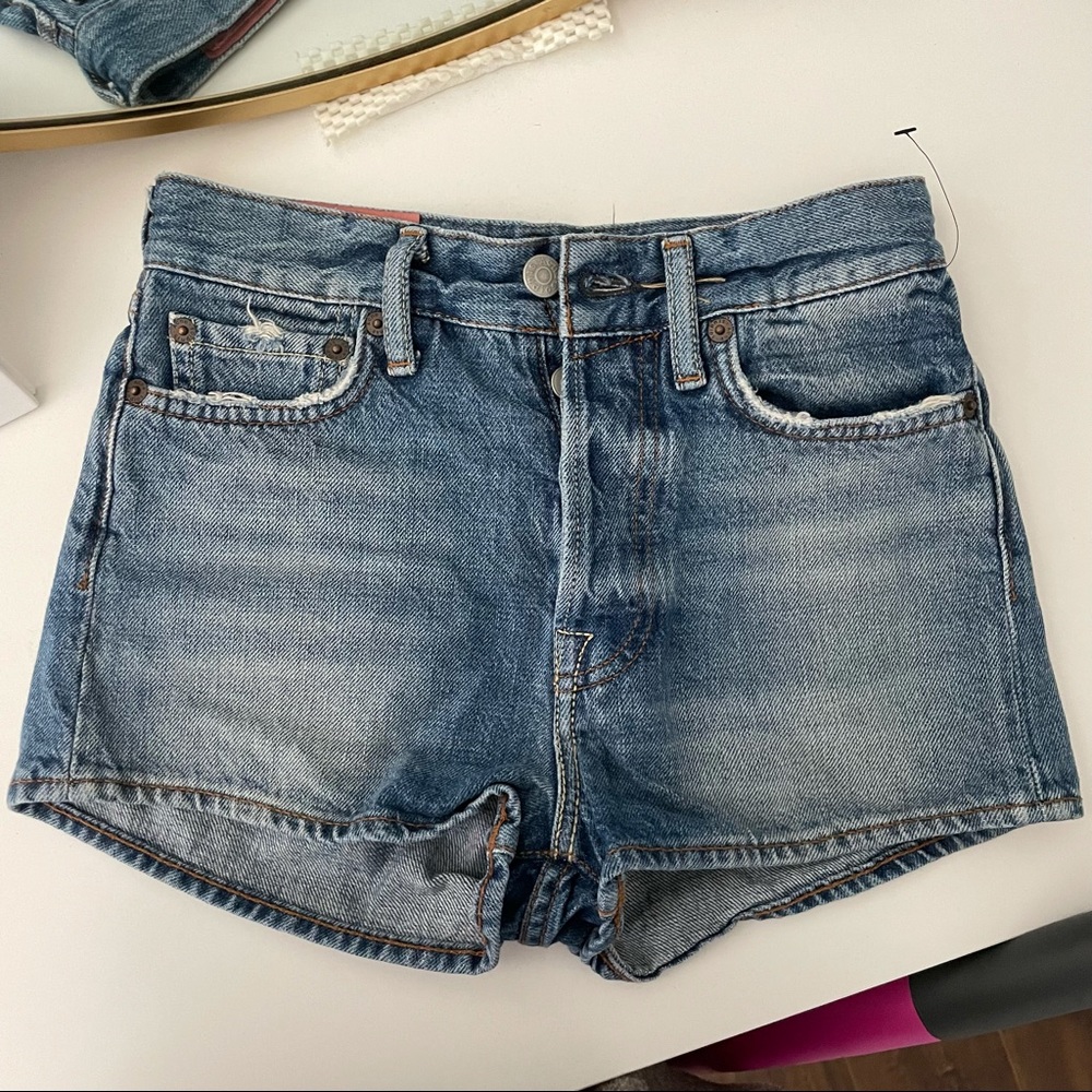 Acne Studios Bla Konst Blue Denim Shorts